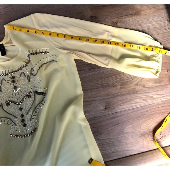 BKE -WOMENS RHINESTONE EMBELLISHMENT PULLOVER CREW NECK LONG SLEEVE SIZE LARGE - Picture 5 of 6